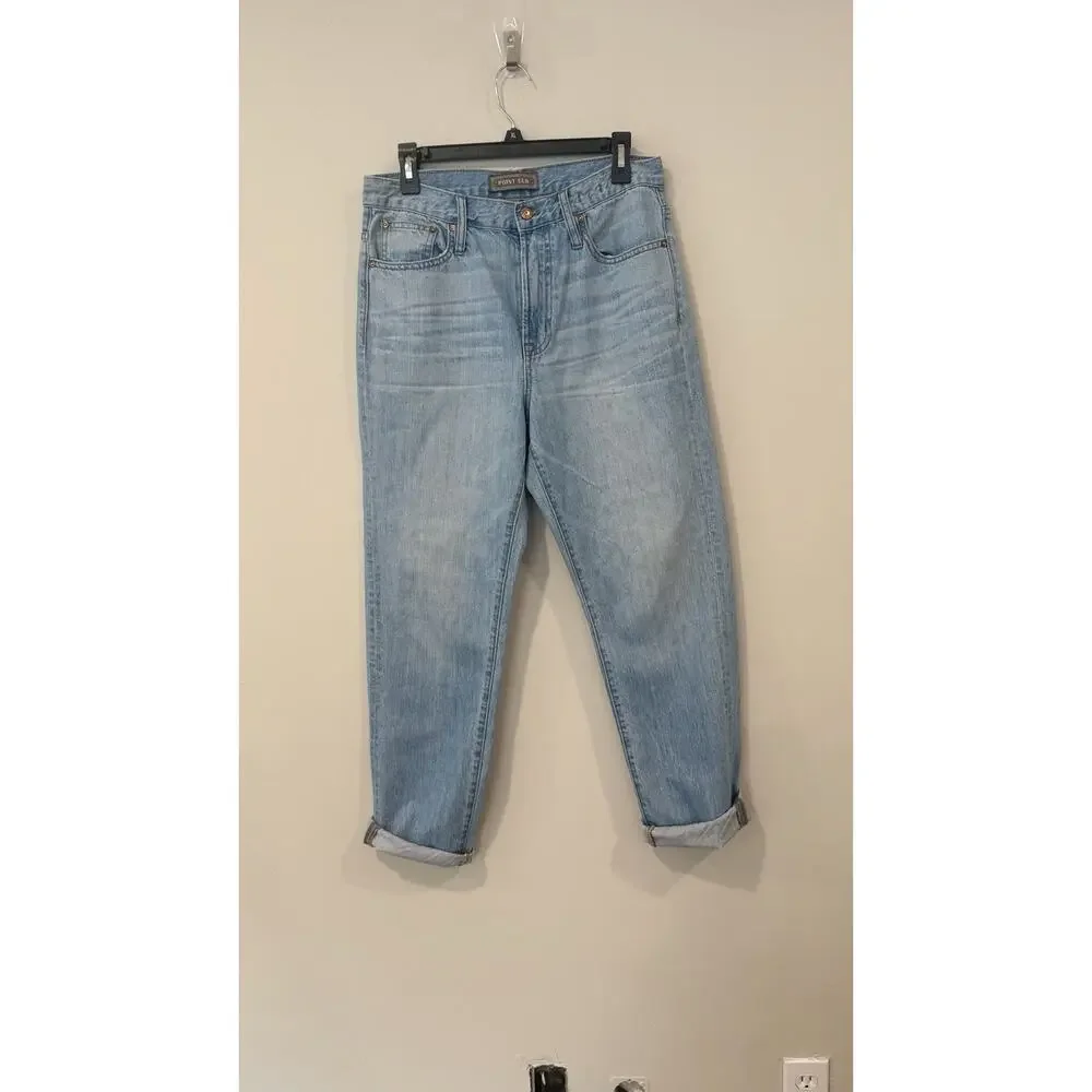J. Crew Point Sur Denim Straight Boyfriend Hight Rise Retro Size 29 -3072